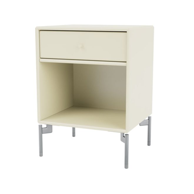 Montana dream sängbord vanilla 150, kromben