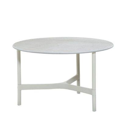 Cane-line twist soffbord medium Ø70 cm white-white