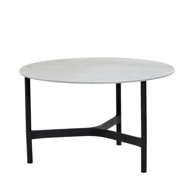 Cane-line twist soffbord medium Ø70 cm fossil grey-lava grey