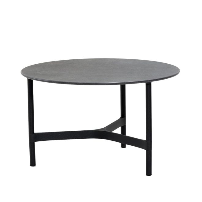 Cane-line twist soffbord medium Ø70 cm fossil black-lava grey
