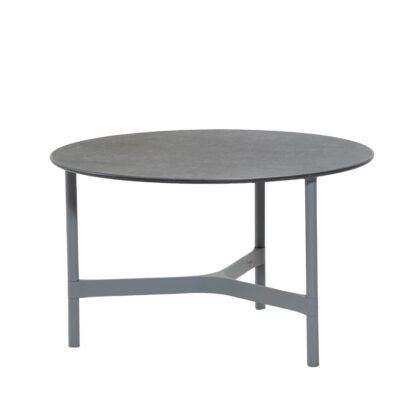 Cane-line twist soffbord medium Ø70 cm fossil black-light grey