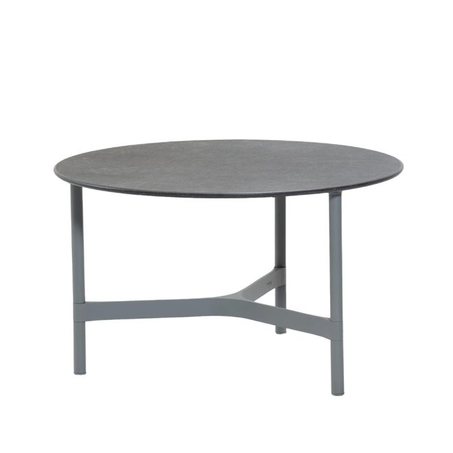 Cane-line twist soffbord medium Ø70 cm fossil black-light grey