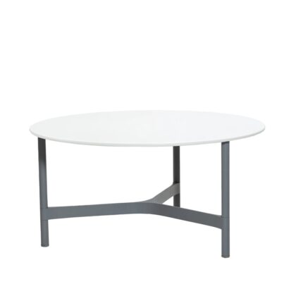 Cane-line twist soffbord large Ø90 cm white-light grey