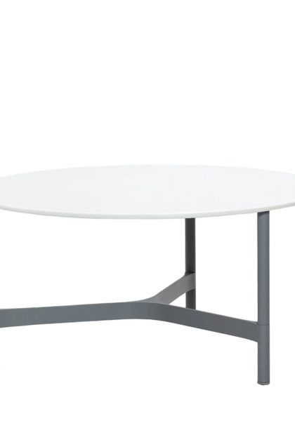 Cane-line twist soffbord large Ø90 cm white-light grey