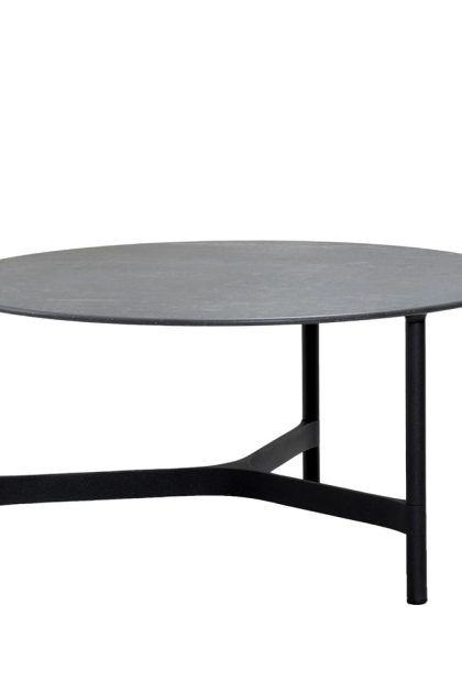 Cane-line twist soffbord large Ø90 cm fossil black-lava grey