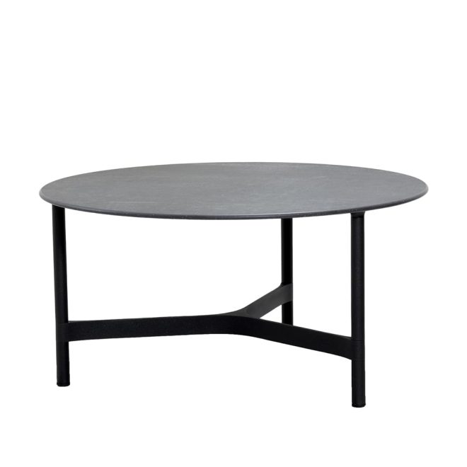 Cane-line twist soffbord large Ø90 cm fossil black-lava grey