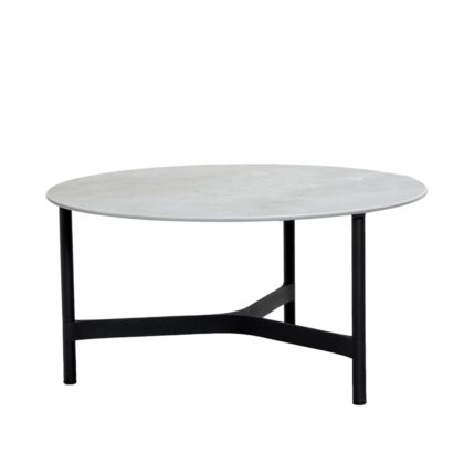 Cane-line twist soffbord large Ø90 cm fossil grey-lava grey