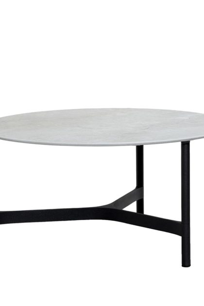 Cane-line twist soffbord large Ø90 cm fossil grey-lava grey