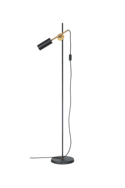 Konsthantverk stav 1 - låg golvlampa svart/råmässing