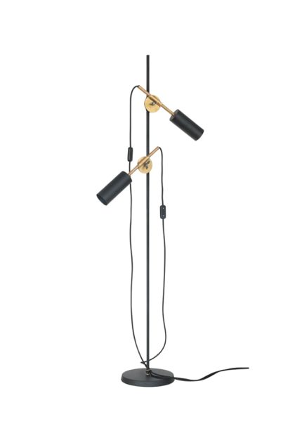 Konsthantverk stav 2 - låg golvlampa svart/råmässing