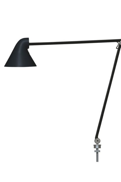 Louis poulsen njp skrivbordslampa svart, stift ø40 cm, 2700k