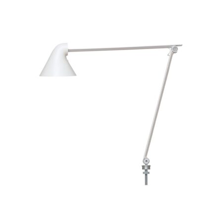 Louis poulsen njp skrivbordslampa vit, stift ø40 cm, 2700k