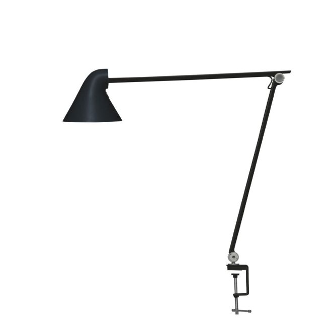 Louis poulsen njp skrivbordslampa svart, klämma, 2700k