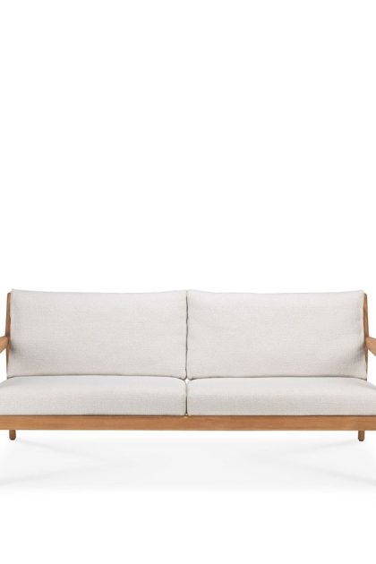 Ethnicraft jack outdoor soffa 2-sits teak offwhite, teakstativ
