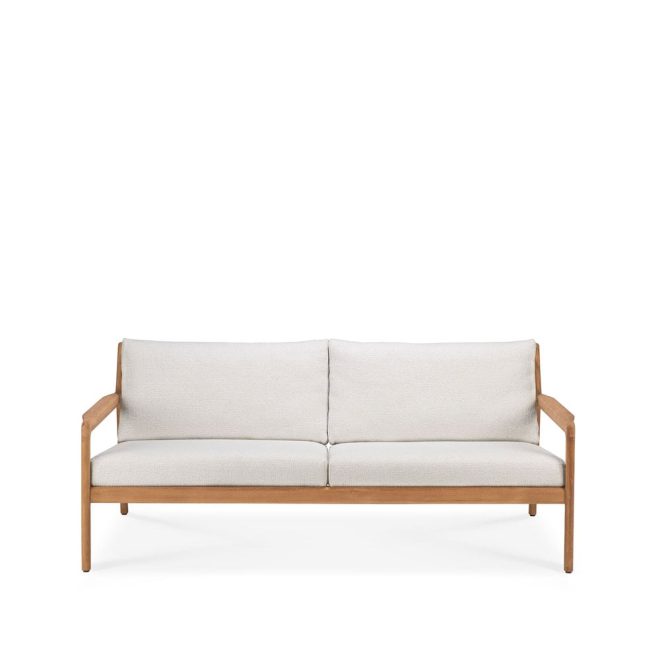 Ethnicraft jack outdoor soffa 2-sits teak offwhite, teakstativ
