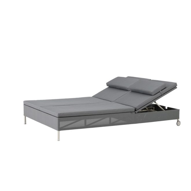 Cane-line rest solsäng cane-line natté grey, dubbel