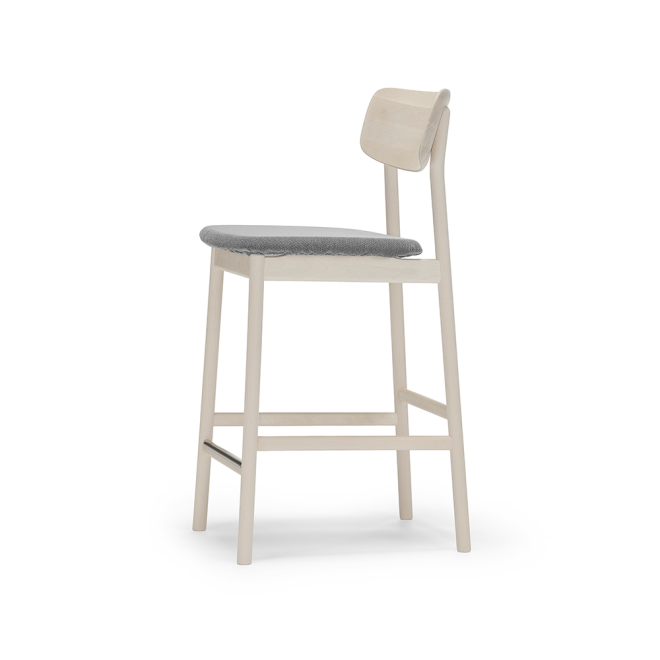 Stolab prima vista barstol tyg blues 9202 brun/beige-vitoljat björkstativ