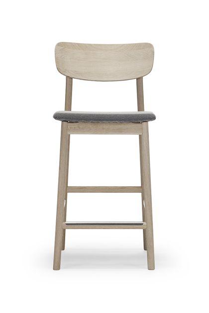 Stolab prima vista barstol tyg blues 9202 brun/beige, vit oljat ekstativ