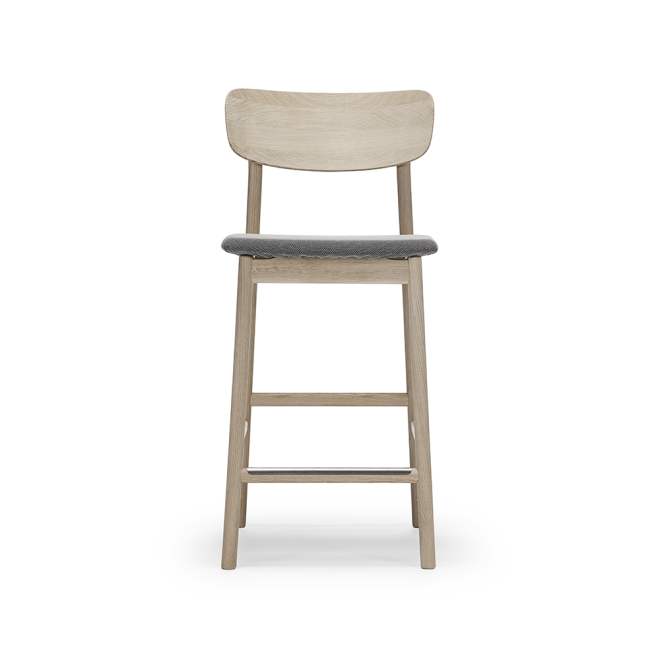 Stolab prima vista barstol tyg blues 9202 brun/beige, vit oljat ekstativ