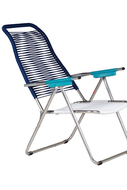 Fiam spaghetti solstol utan fotstöd multi-aluminium-blue