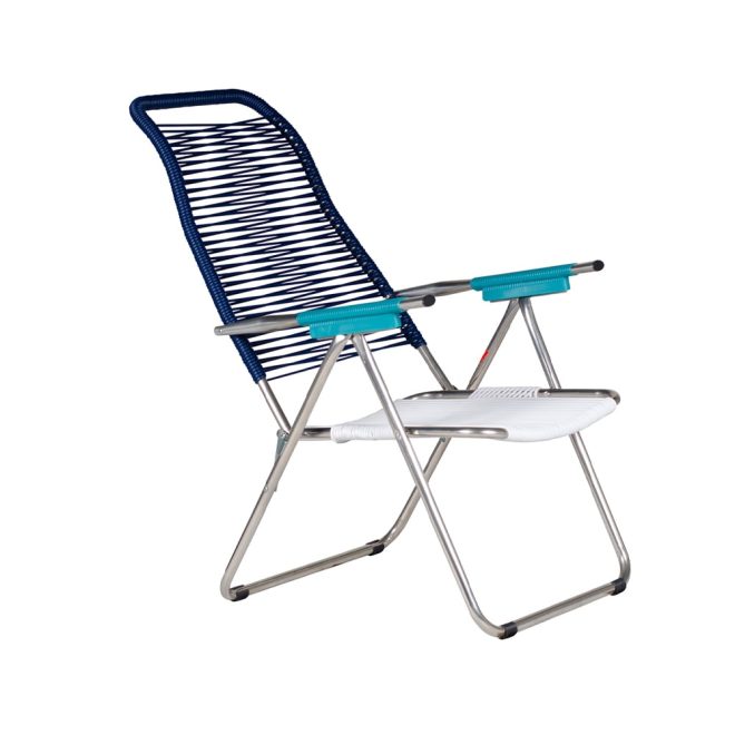 Fiam spaghetti solstol utan fotstöd multi-aluminium-blue
