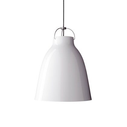 Fritz hansen caravaggio 2 pendel vit blank-grå textilsladd