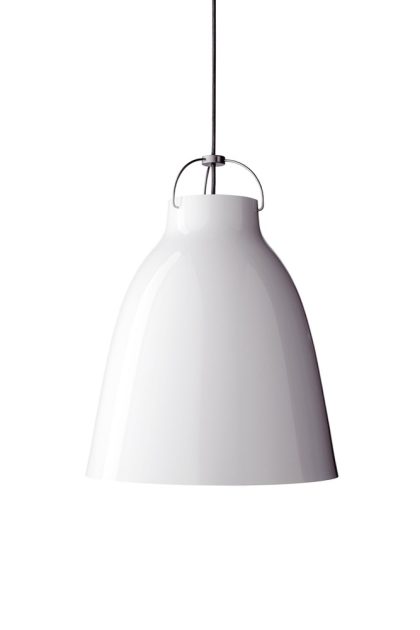 Fritz hansen caravaggio 1 pendel vit blank-grå textilsladd
