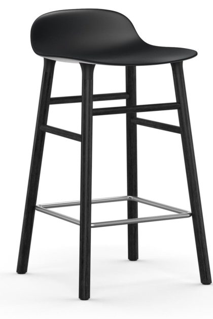 Normann copenhagen form chair barstol lackerade ekben 65 cm svart
