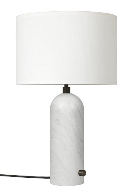 Gubi gravity s bordslampa vit marmor-vit