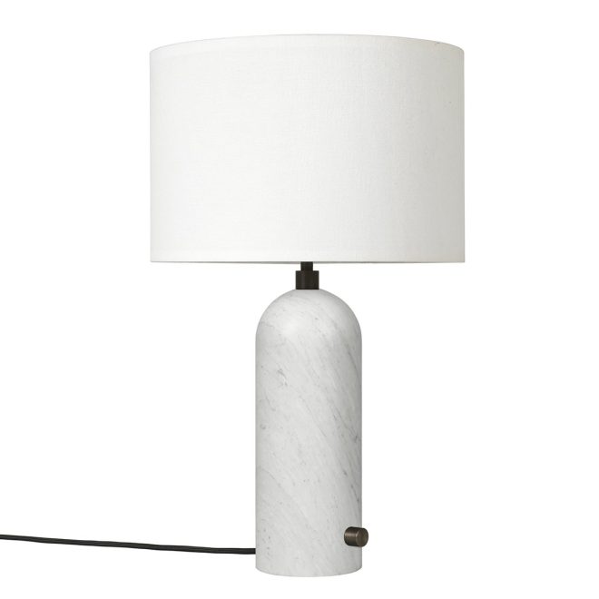 Gubi gravity s bordslampa vit marmor-vit