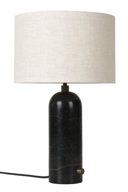 Gubi gravity s bordslampa svart marmor-canvas