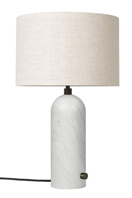 Gubi gravity s bordslampa vit marmor-canvas