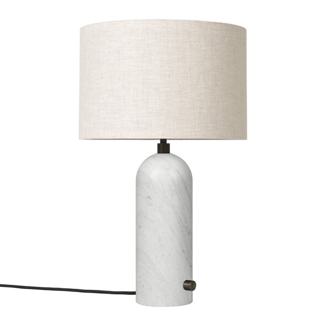 Gubi gravity s bordslampa vit marmor-canvas