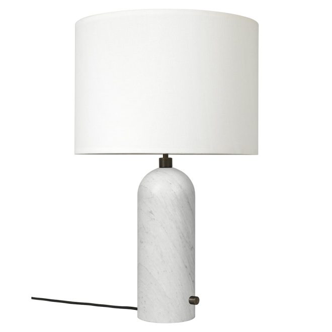 Gubi gravity l bordslampa vit marmor-vit