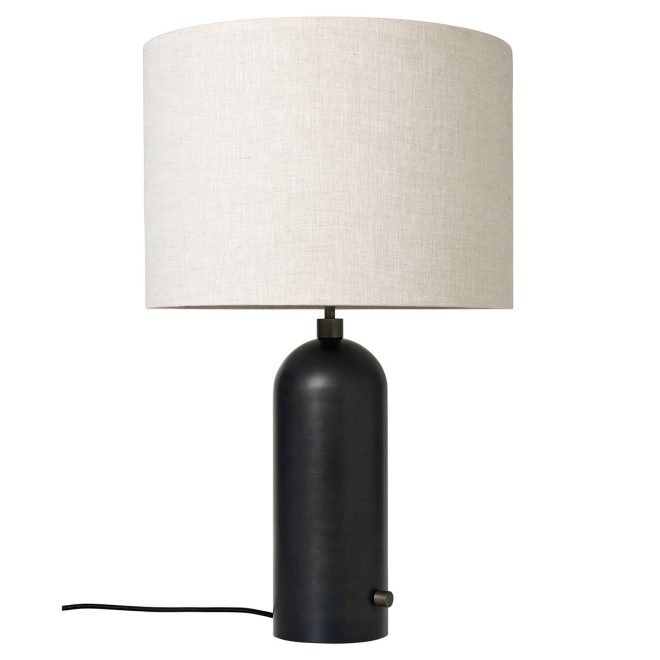 Gubi gravity l bordslampa svart-canvas