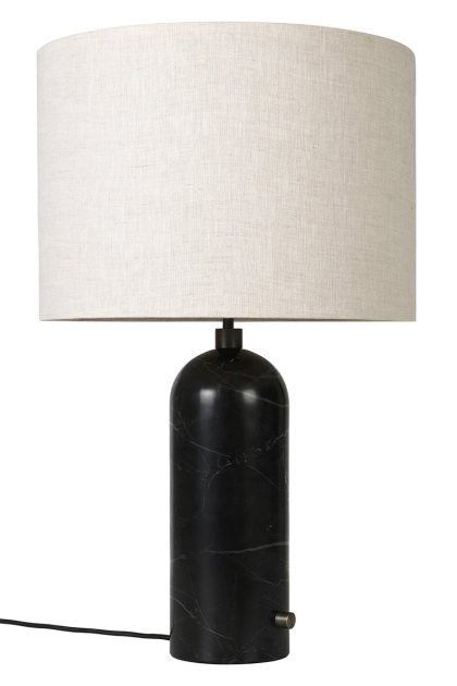 Gubi gravity l bordslampa svart marmor-canvas