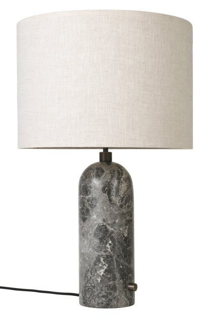 Gubi gravity l bordslampa grå marmor-canvas