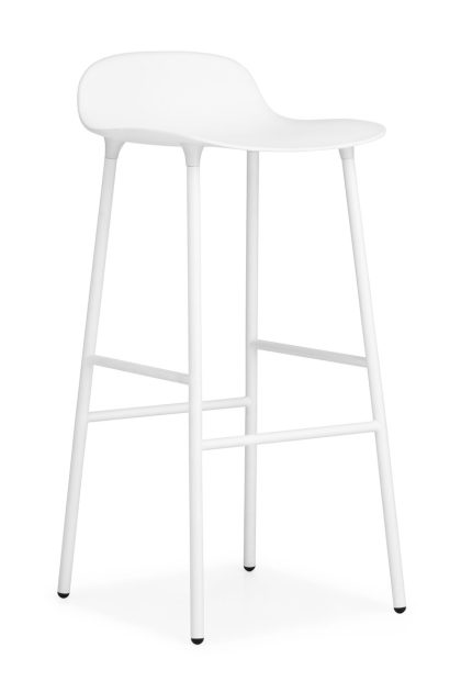 Normann copenhagen form barstol metallben 75 cm vit