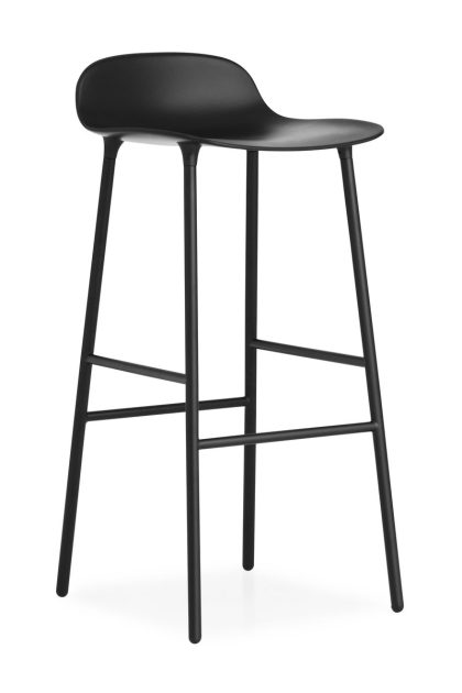 Normann copenhagen form barstol metallben 75 cm svart