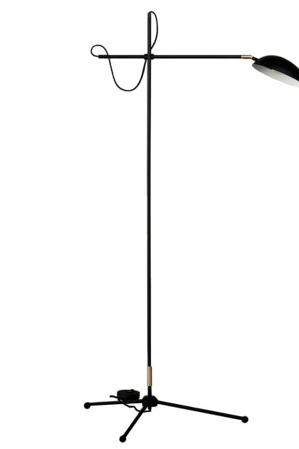 Watt & veke spoon golvlampa matt svart, mässing