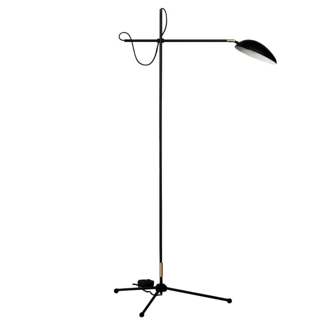 Watt & veke spoon golvlampa matt svart, mässing