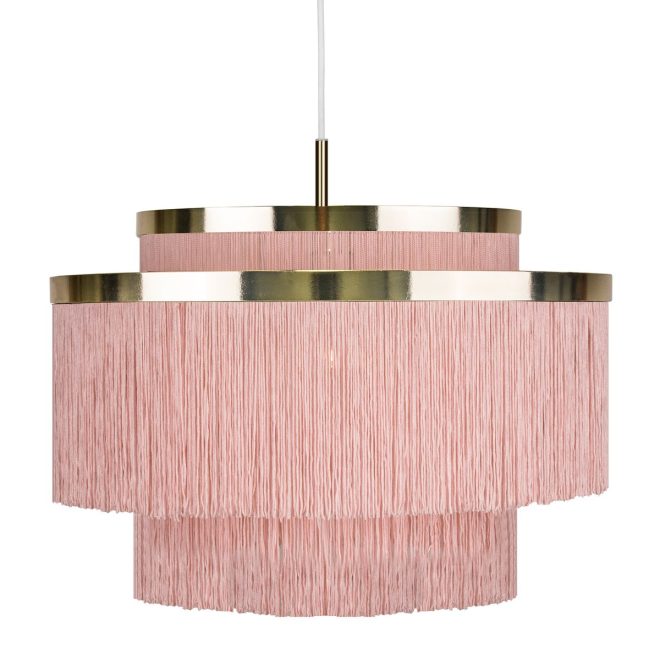 Globen lighting frans taklampa rosa, mässing