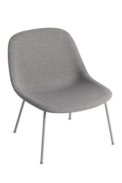 Muuto fiber lounge stol med stålben remix 133-grey