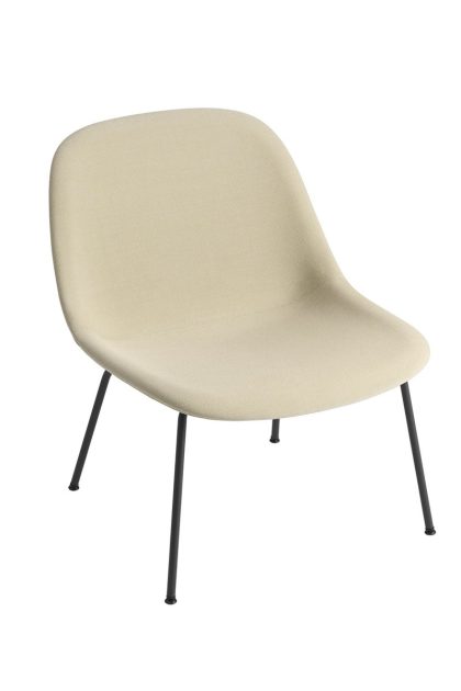 Muuto fiber lounge stol med stålben steelcut trio 236-anthracite