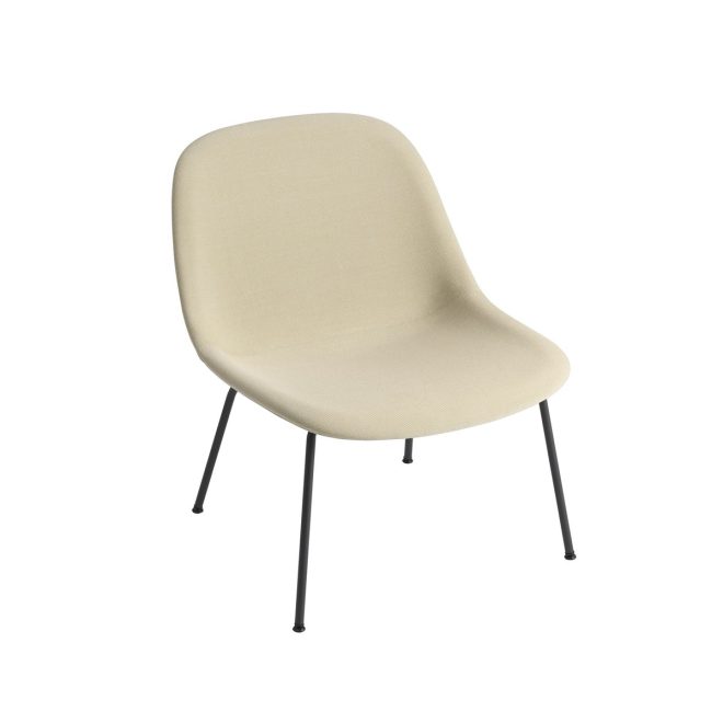 Muuto fiber lounge stol med stålben steelcut trio 236-anthracite