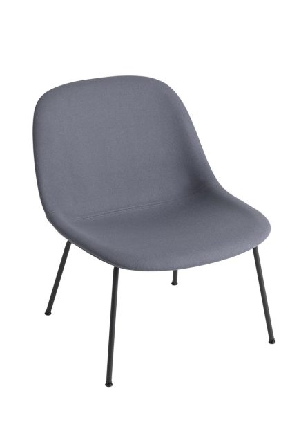 Muuto fiber lounge stol med stålben divina 154-black