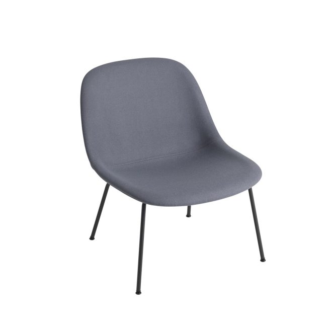 Muuto fiber lounge stol med stålben divina 154-black