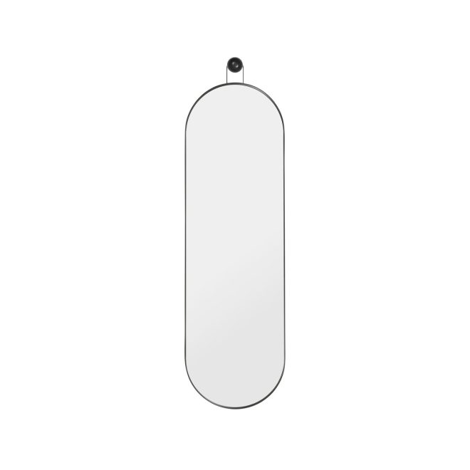 Ferm living poise oval spegel svart