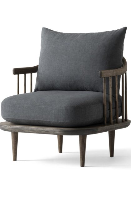 &tradition fly chair sc10 rökt ek, mörkgrå