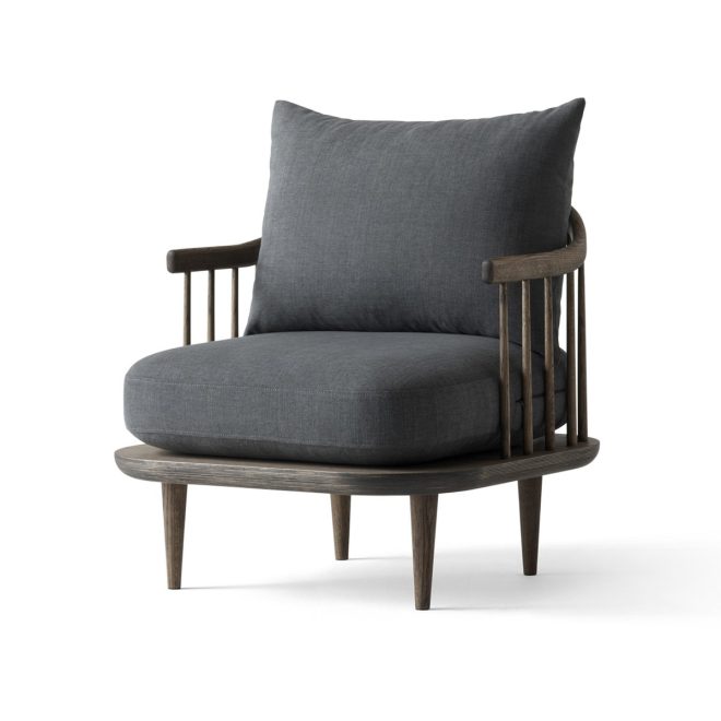 &tradition fly chair sc10 rökt ek, mörkgrå